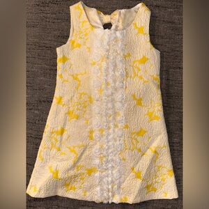 Yellow and White Floral Kids Dress